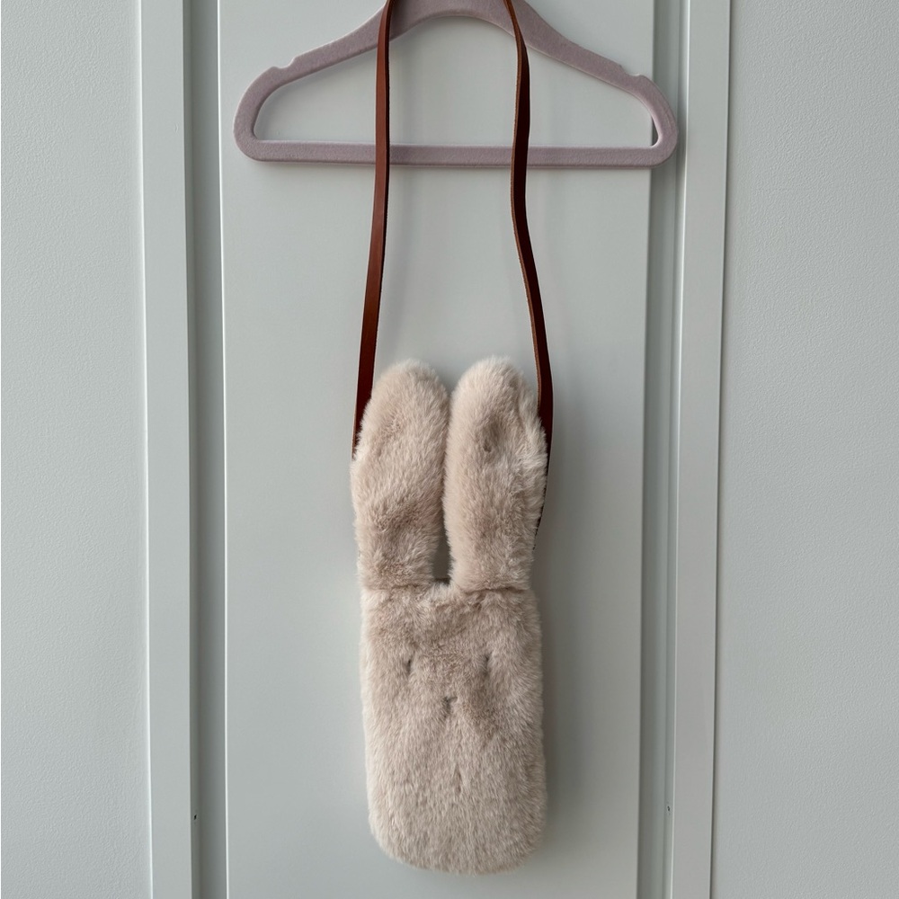 IL Gufo Furry Bunny Shoulder Bag. NEW